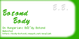 botond body business card